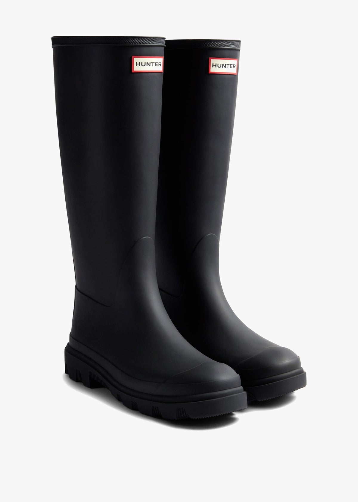 HUNTER Women's Downpour Black Tall Wellington Boots
