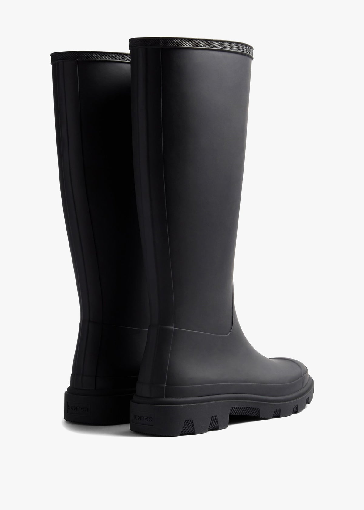 HUNTER Women's Downpour Black Tall Wellington Boots
