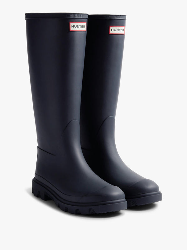 HUNTER Women's Downpour Navy Tall Wellington Boots