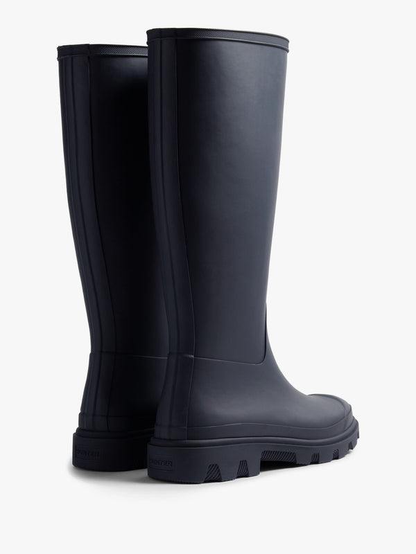 HUNTER Women's Downpour Navy Tall Wellington Boots