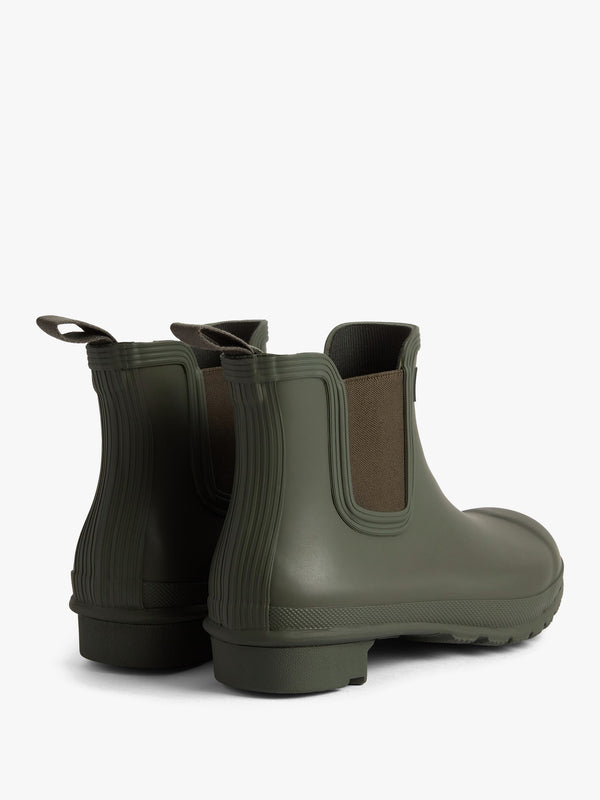 HUNTER Women's Original Dark Olive Chelsea Rain Boots