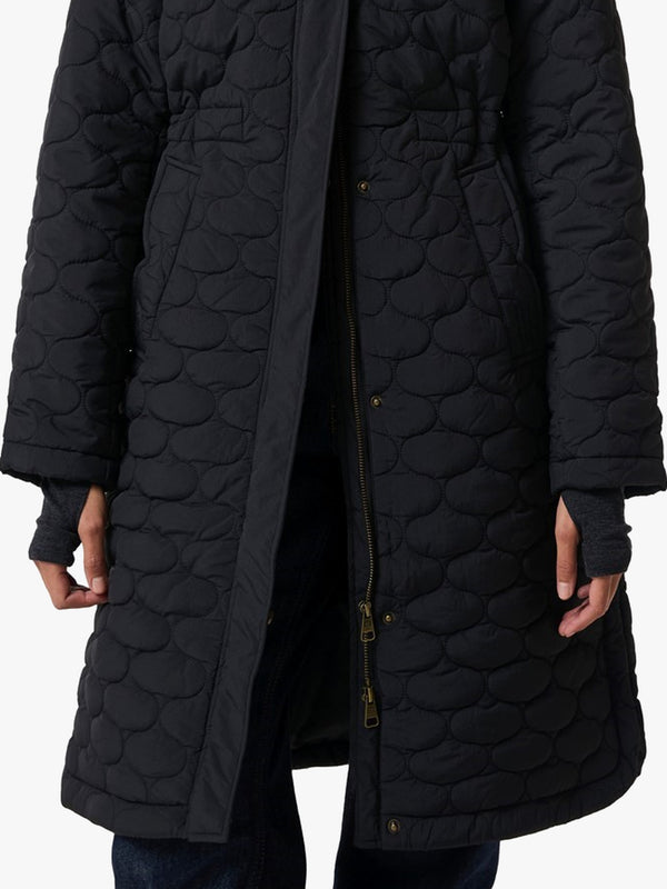 HUNTER Women's Somerset Quilted Black Overcoat