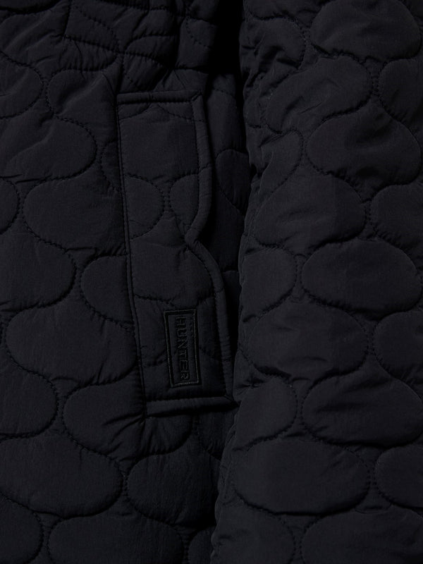 HUNTER Women's Somerset Quilted Black Overcoat