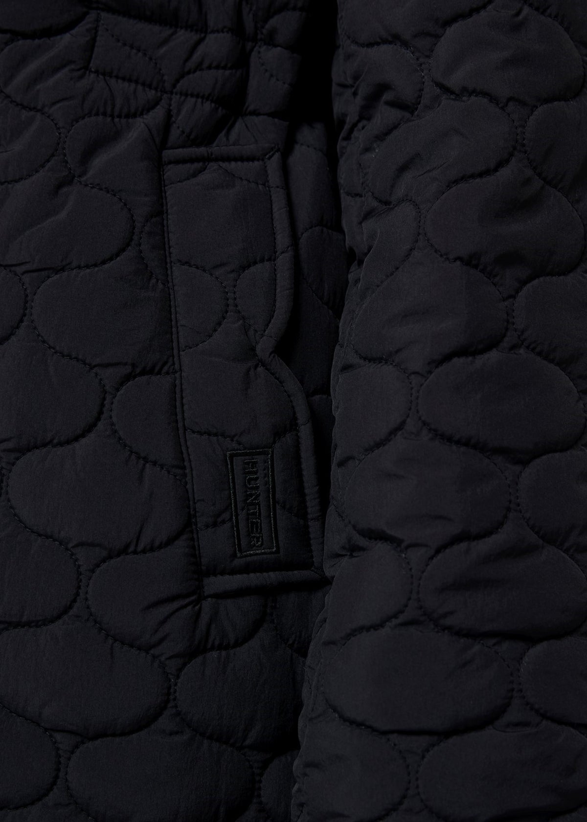HUNTER Women's Somerset Quilted Black Overcoat
