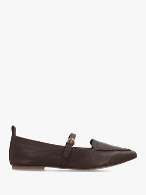 Ferry Cacao Leather Mary Jane Shoes