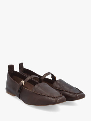 Ferry Cacao Leather Mary Jane Shoes