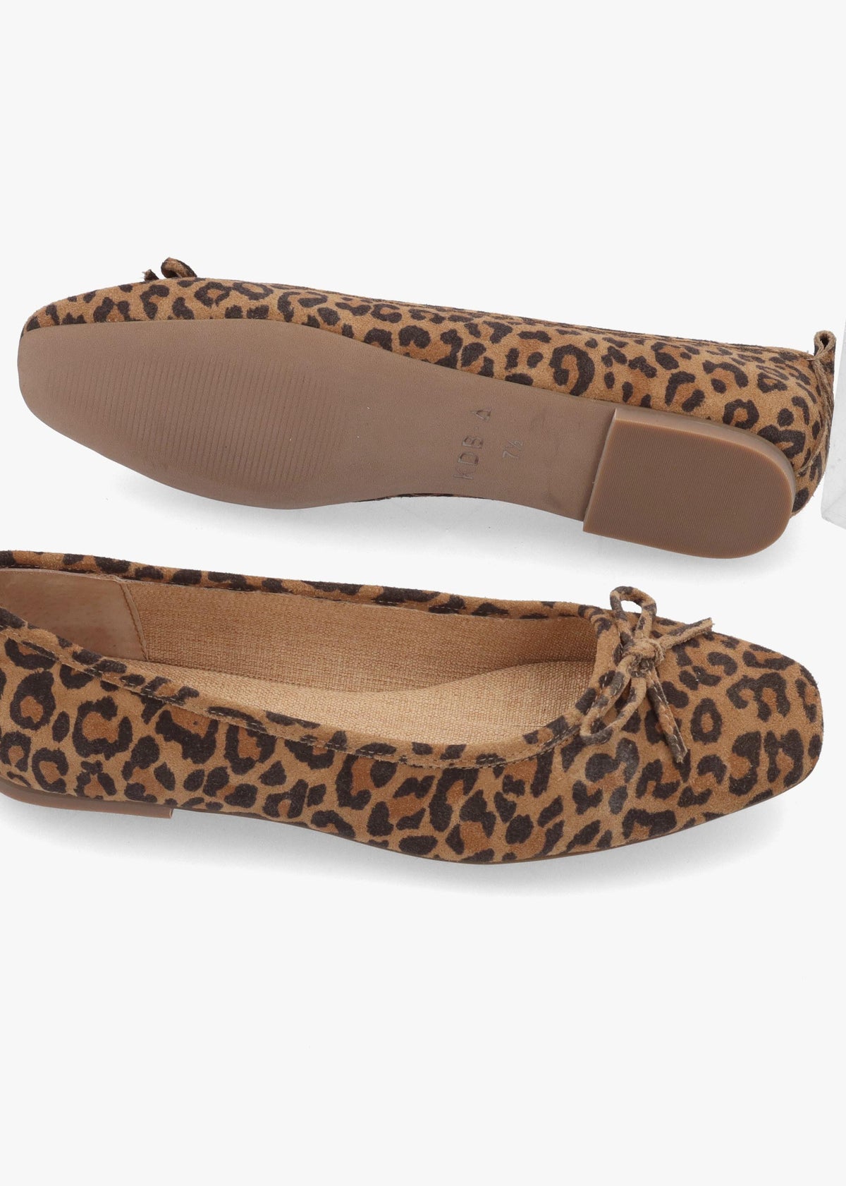 Frankie Leopard Suede Ballet Pumps