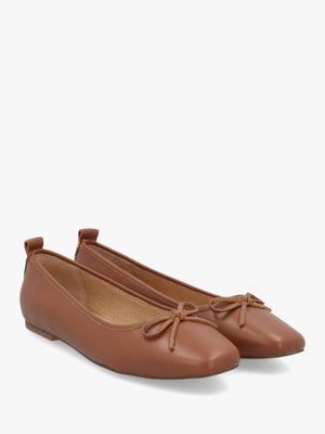 Kelsi Dagger Frankie Tan Leather Ballet Pumps