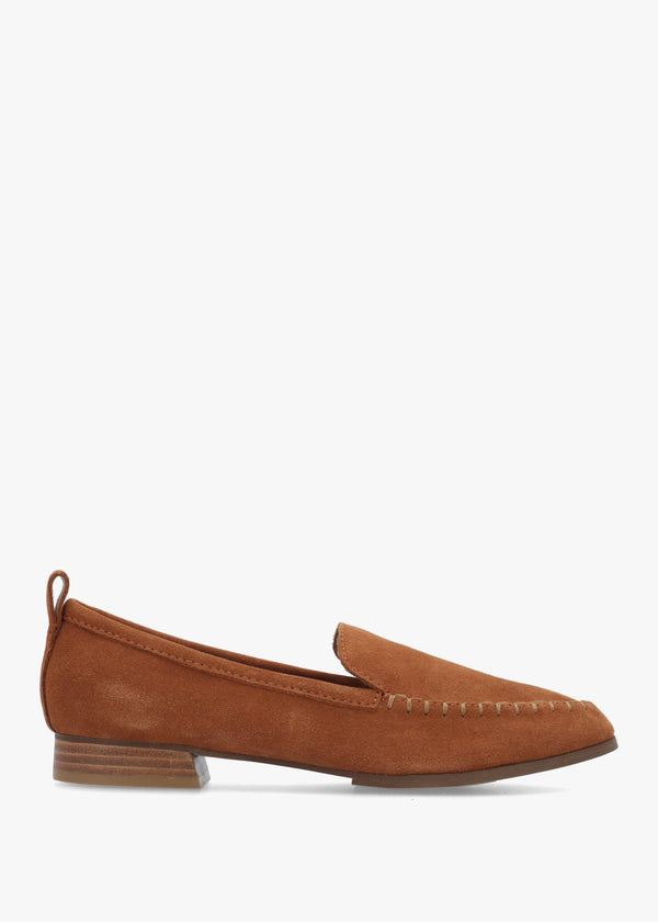 Robbie Burnt Cognac Suede Loafers