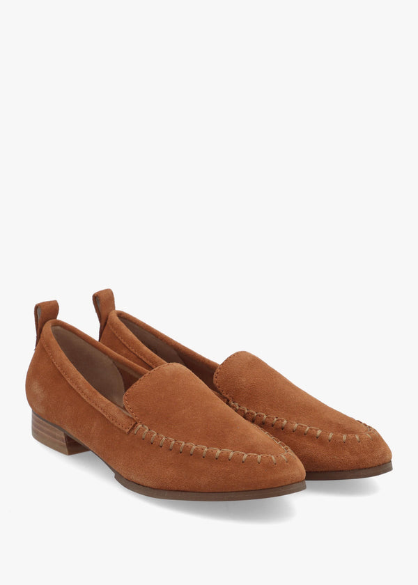 Robbie Burnt Cognac Suede Loafers