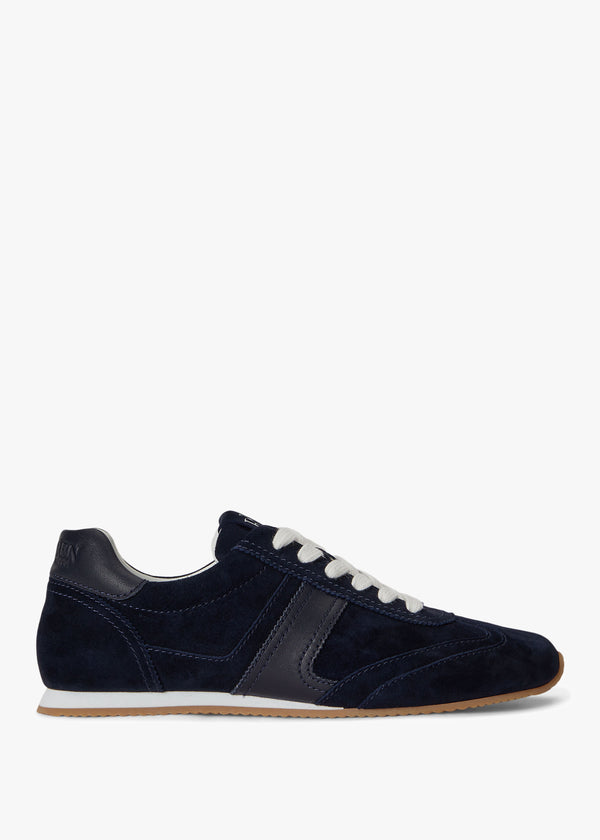Dani Navy Suede & Leather Low Profile Trainers