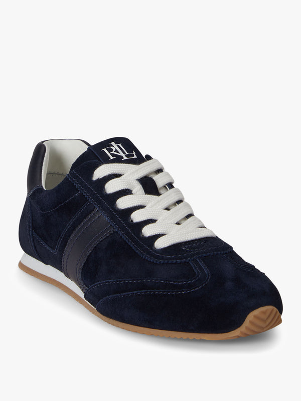 Dani Navy Suede & Leather Low Profile Trainers