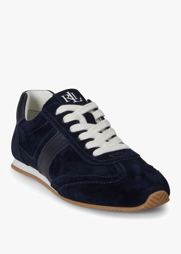 Dani Navy Suede & Leather Low Profile Trainers