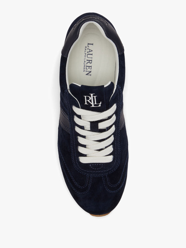 Dani Navy Suede & Leather Low Profile Trainers