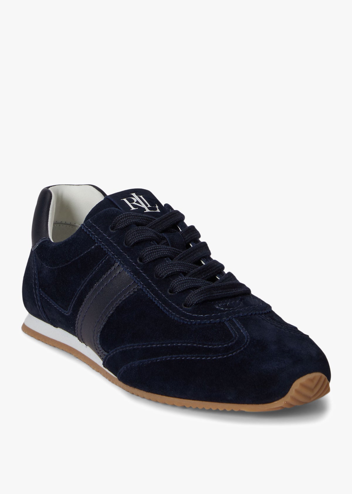Dani Navy Suede & Leather Low Profile Trainers