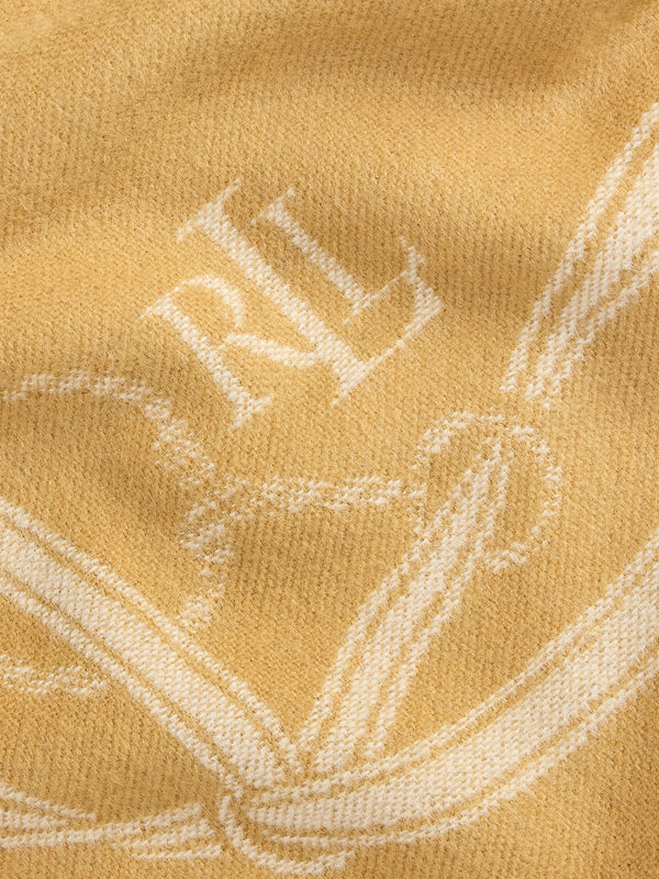 Belting-Motif Camel Scarf & Beanie Gift Set