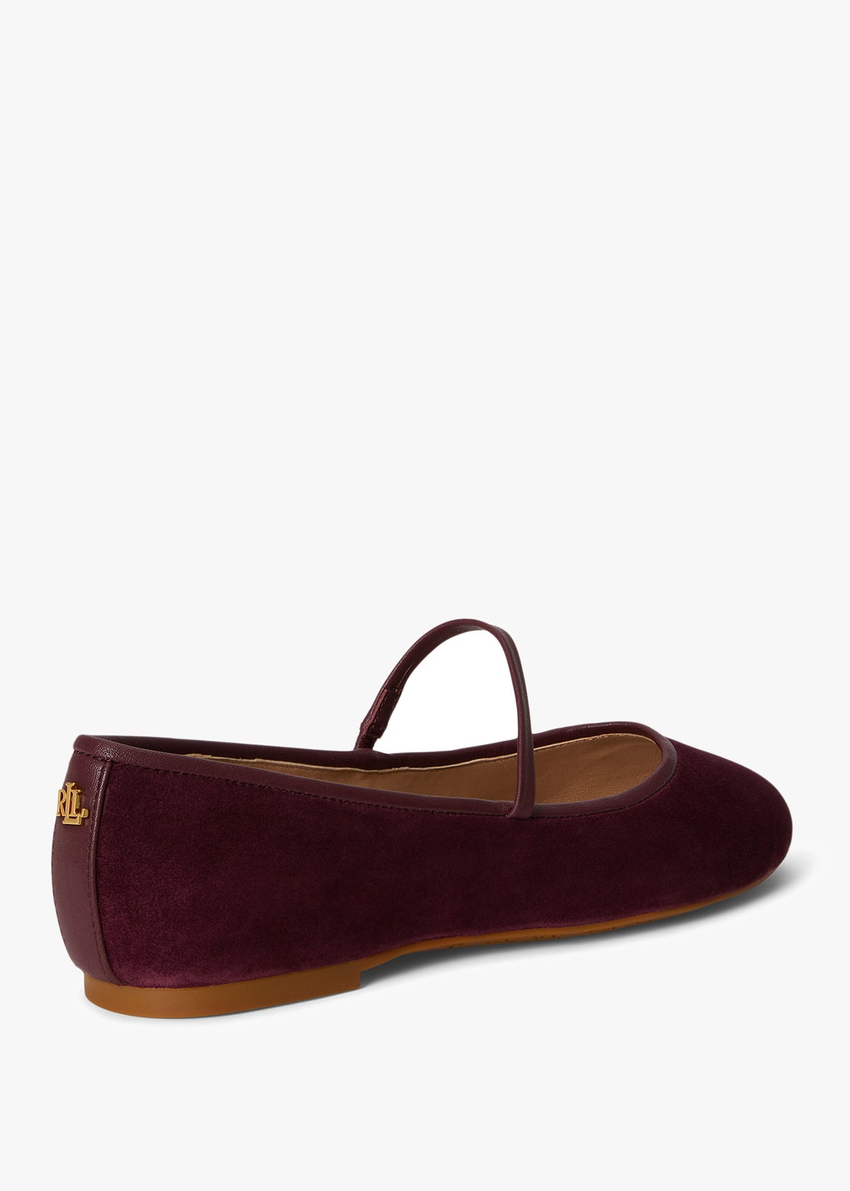 Jayna Burgundy Suede Mary Jane Ballet Pumps