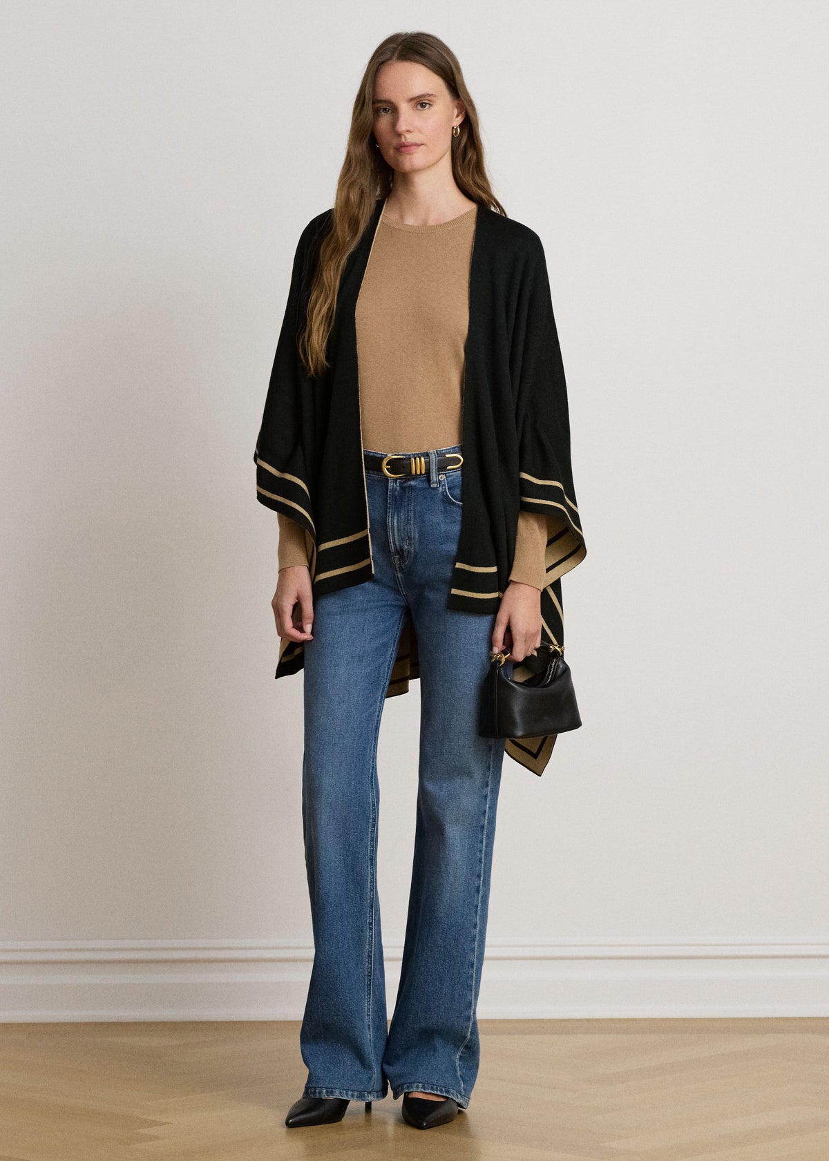 RL JET SET PONCHO - Black Fabric