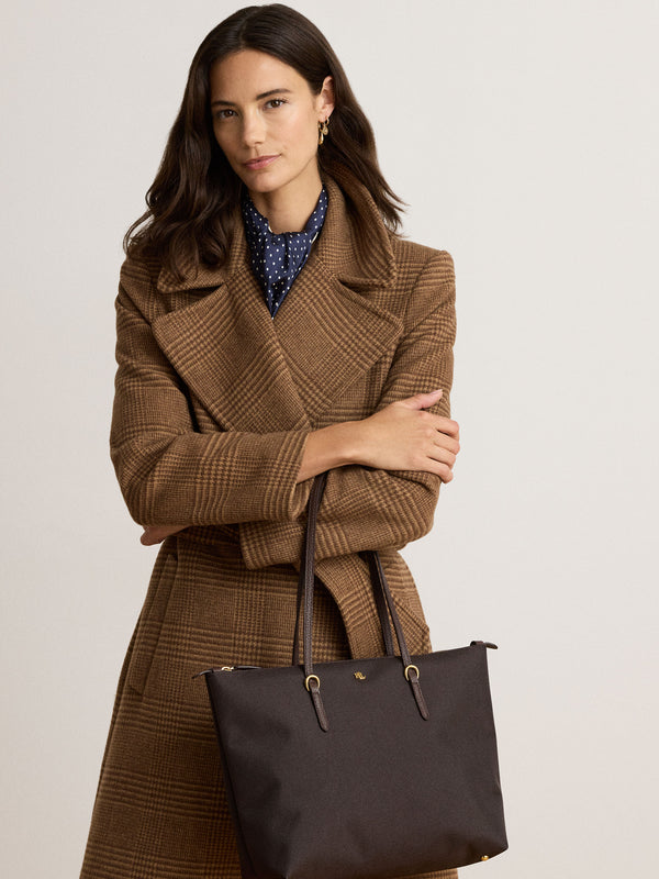 Medium Keaton 26 Brown Nylon Tote Bag