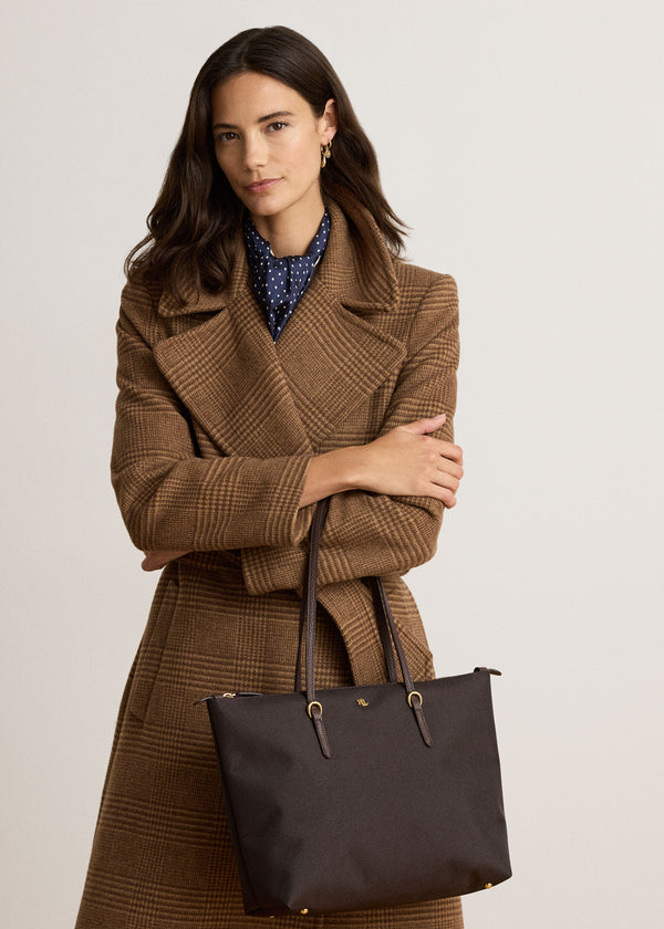 Medium Keaton 26 Brown Nylon Tote Bag