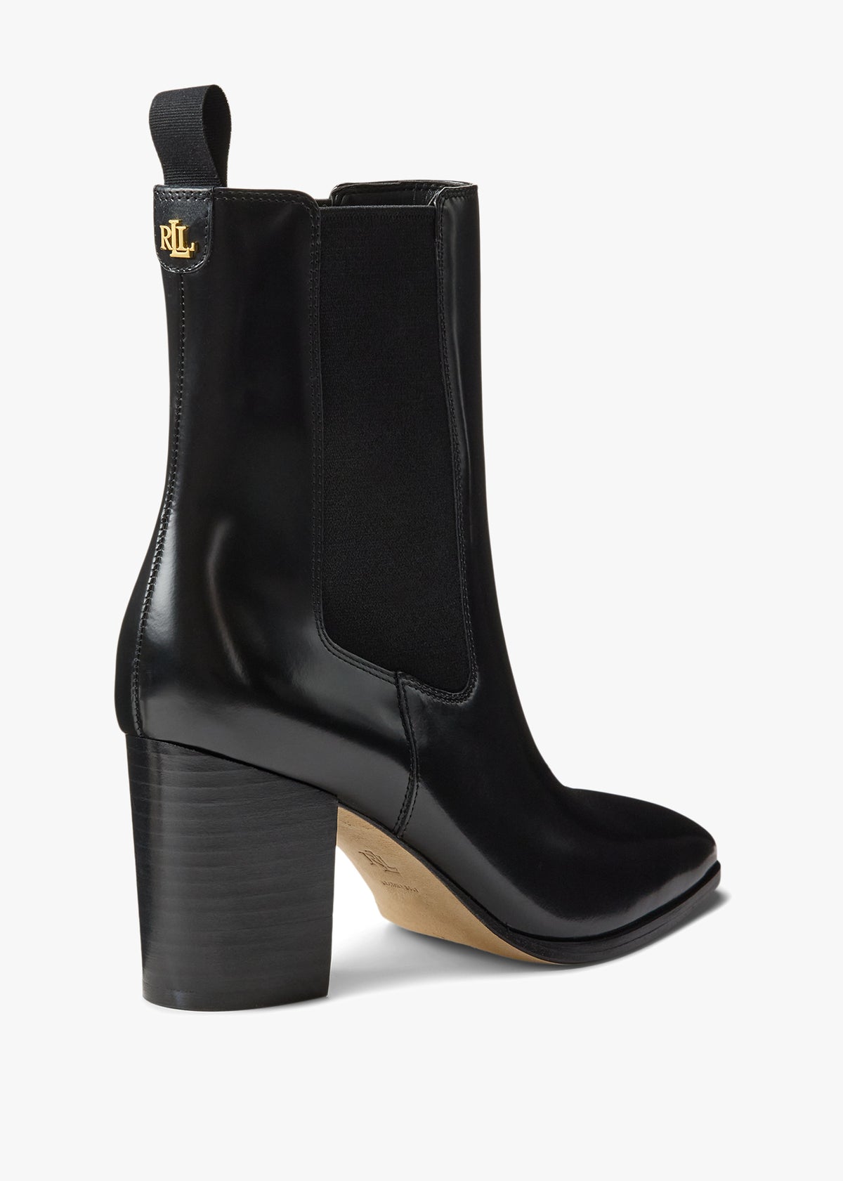 Rlyan Black Patent Leather Block Heel Ankle Boots