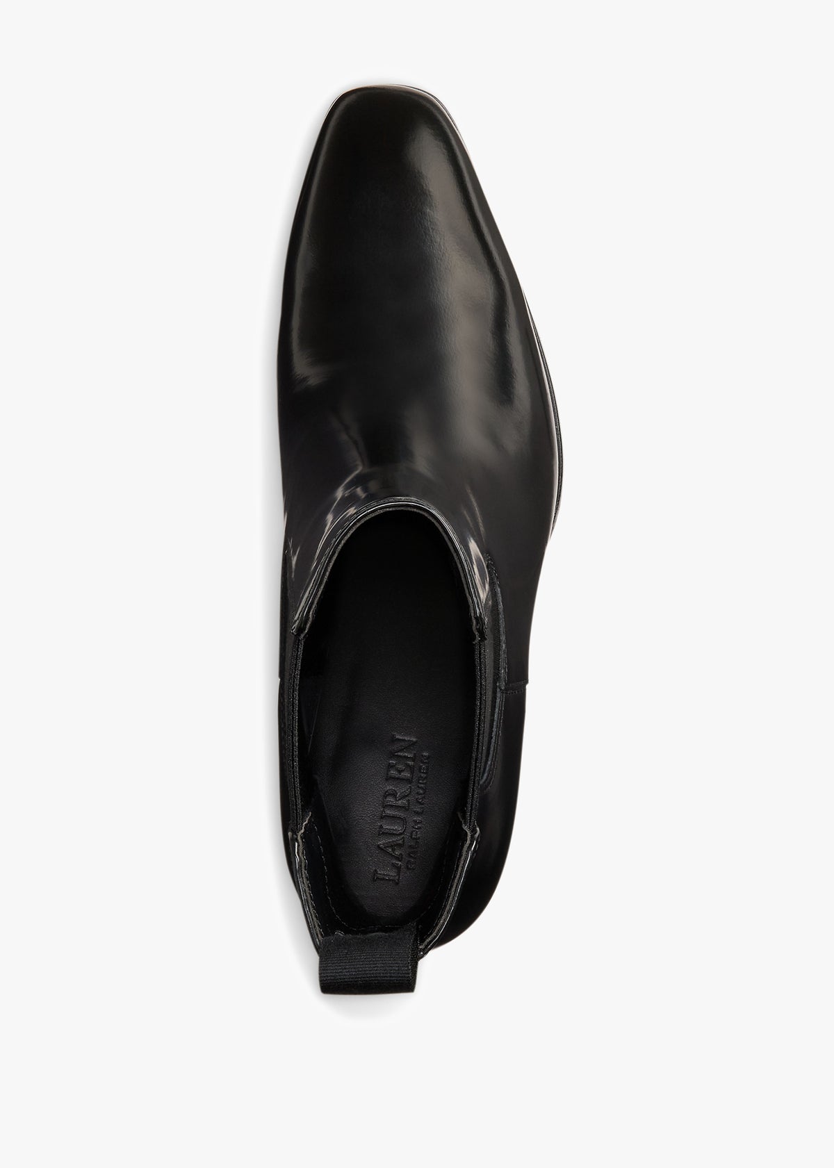 Rlyan Black Patent Leather Block Heel Ankle Boots