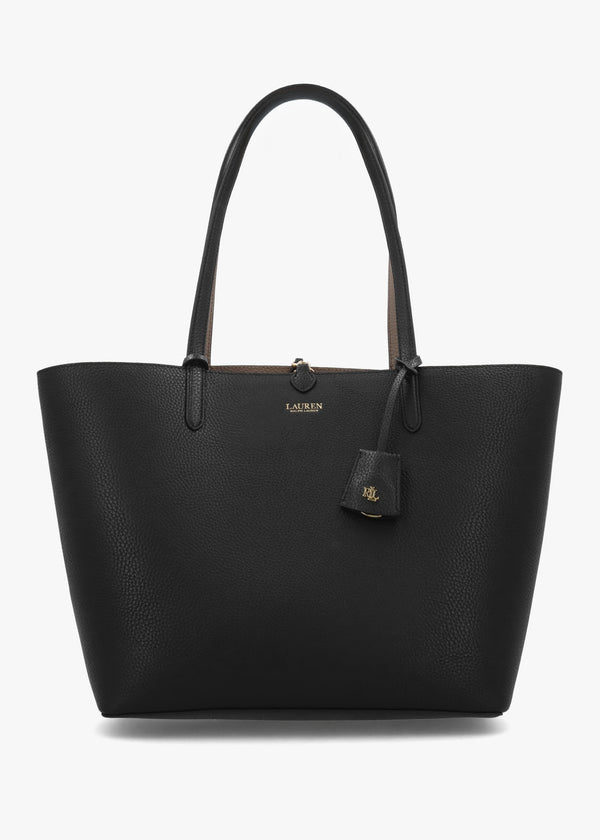 Medium Black Taupe Reversable Tote Bag