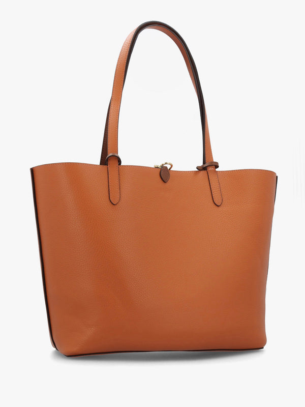 Medium Lauren Tan Orange Reversable Tote Bag