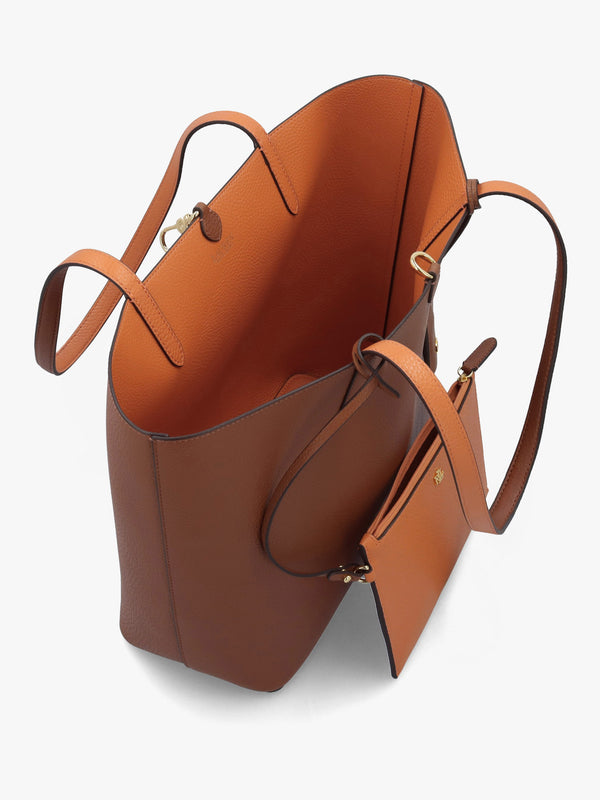 Medium Lauren Tan Orange Reversable Tote Bag