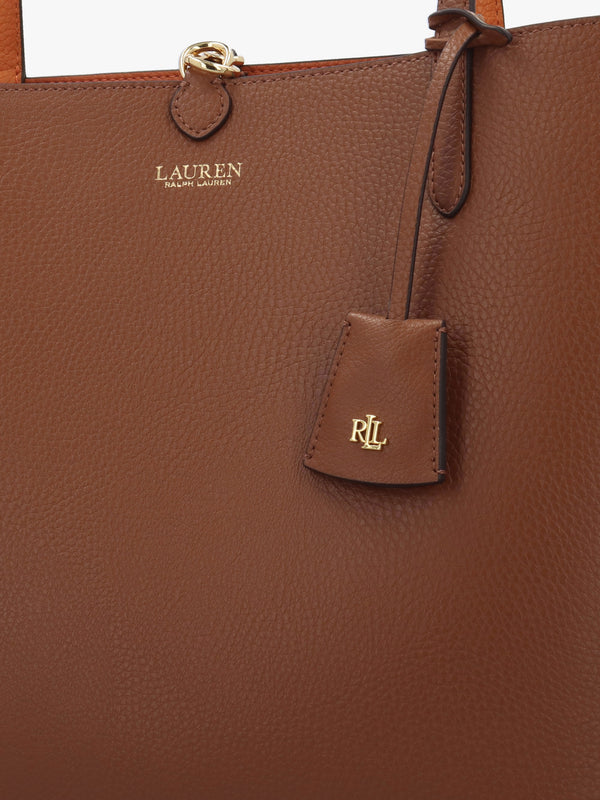 Medium Lauren Tan Orange Reversable Tote Bag