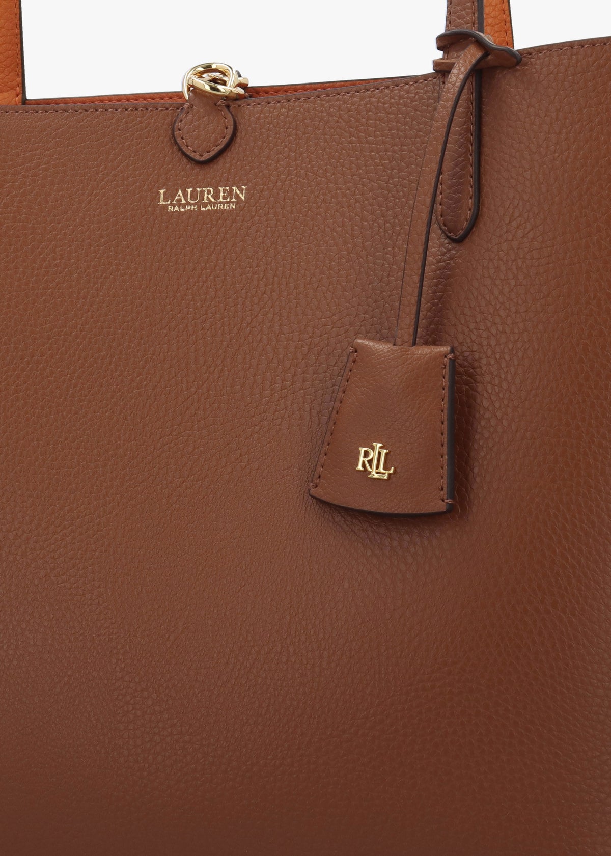 Medium Lauren Tan Orange Reversable Tote Bag