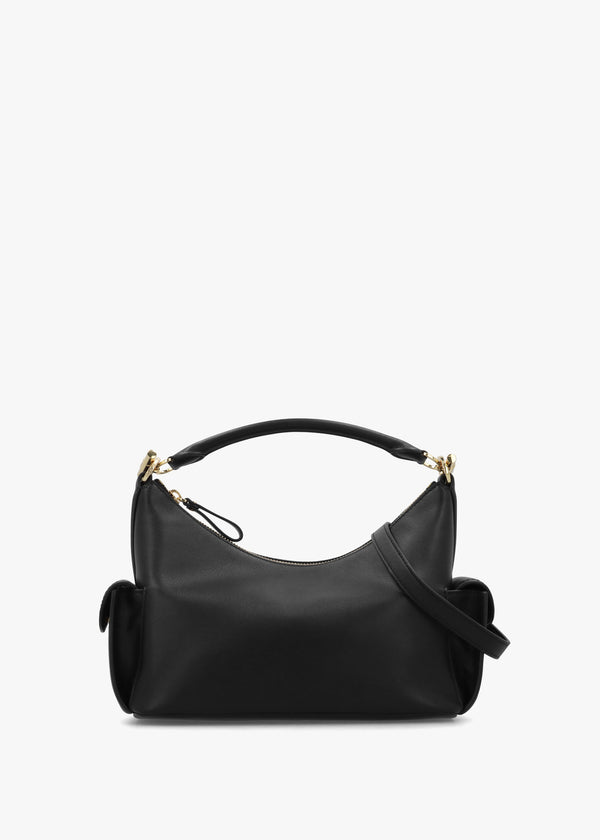 Blaike Small Black Leather Shoulder Bag