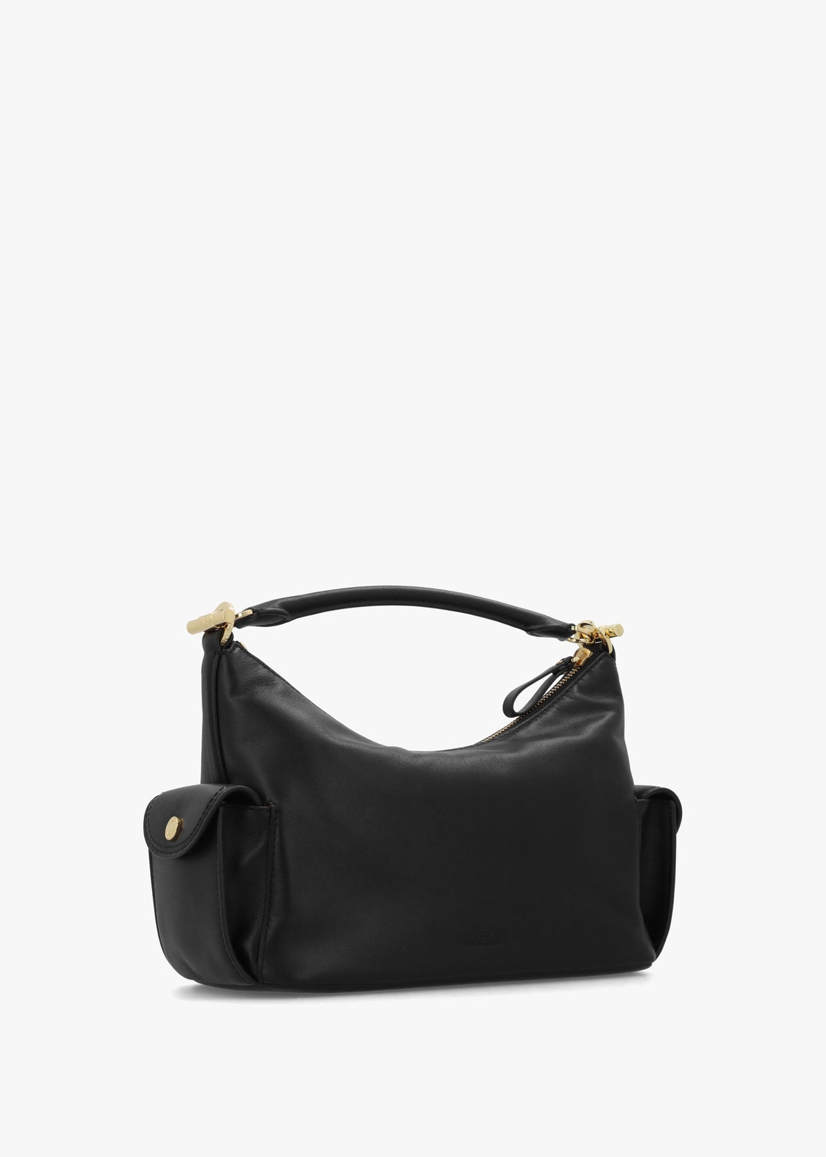 Blaike Small Black Leather Shoulder Bag
