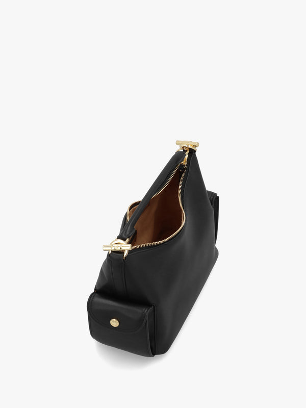 Blaike Small Black Leather Shoulder Bag