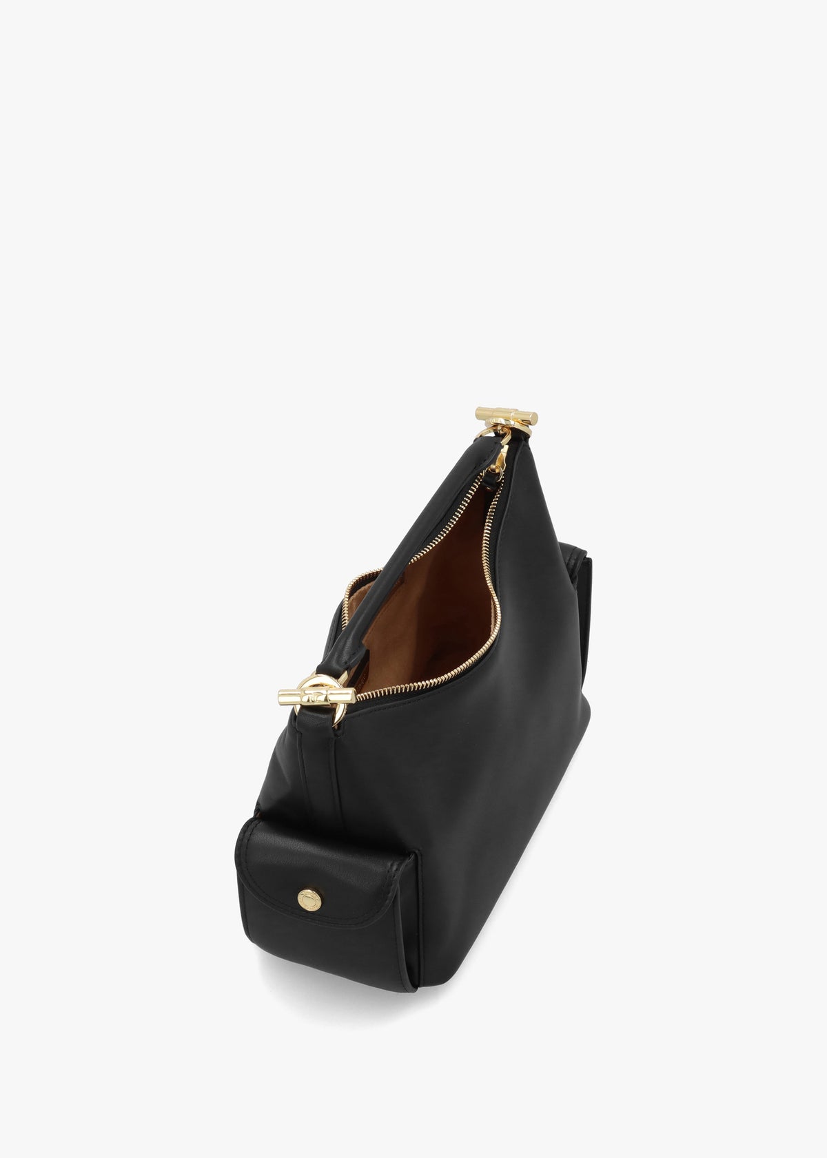 Blaike Small Black Leather Shoulder Bag