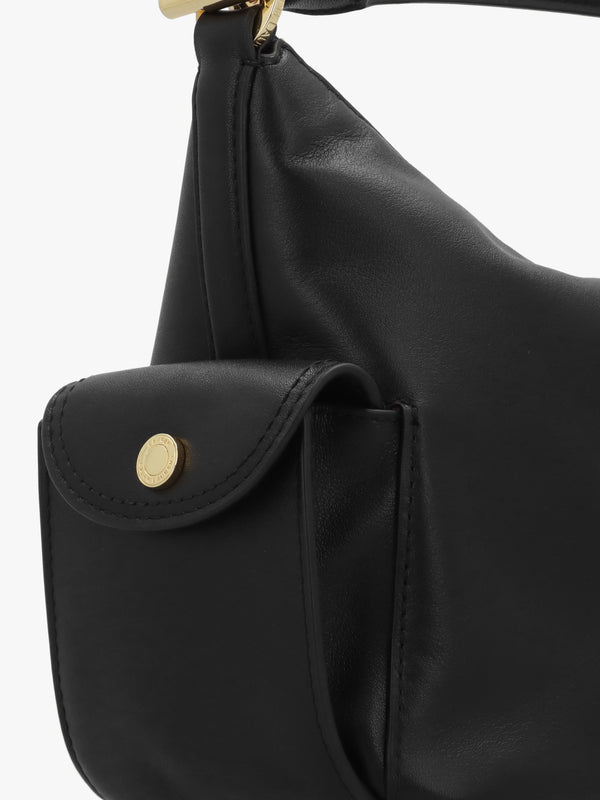 Blaike Small Black Leather Shoulder Bag