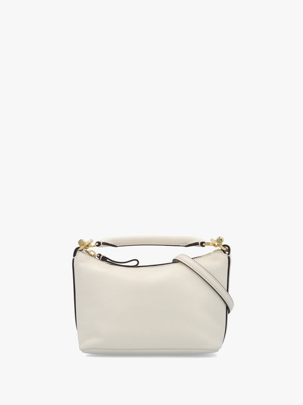 Blaike Mini Soft White Leather Shoulder Bag