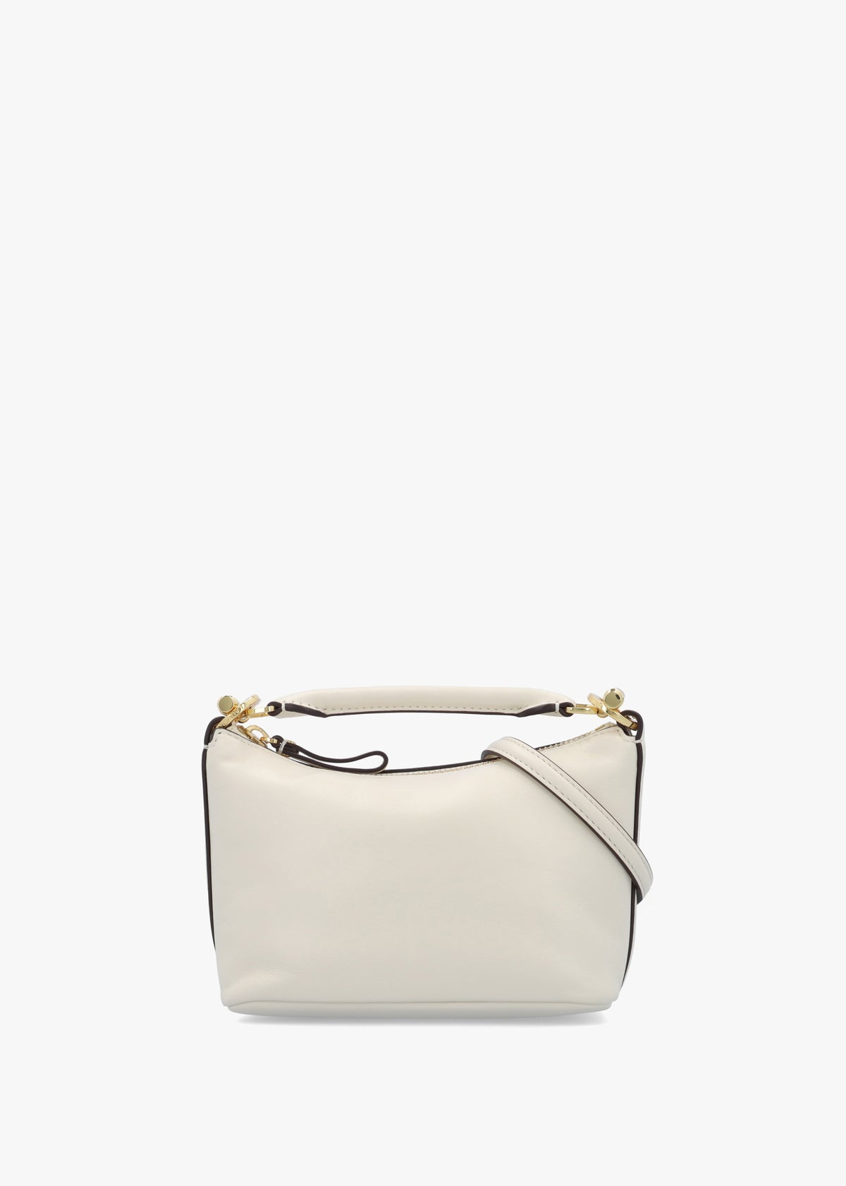 Blaike Mini Soft White Leather Shoulder Bag
