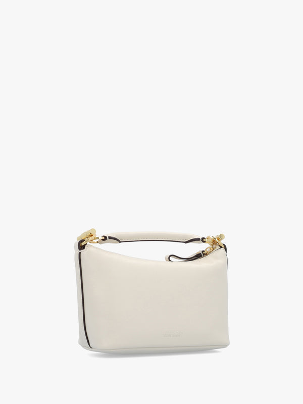 Blaike Mini Soft White Leather Shoulder Bag