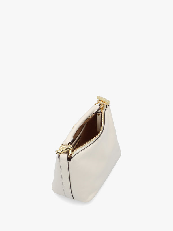 Blaike Mini Soft White Leather Shoulder Bag
