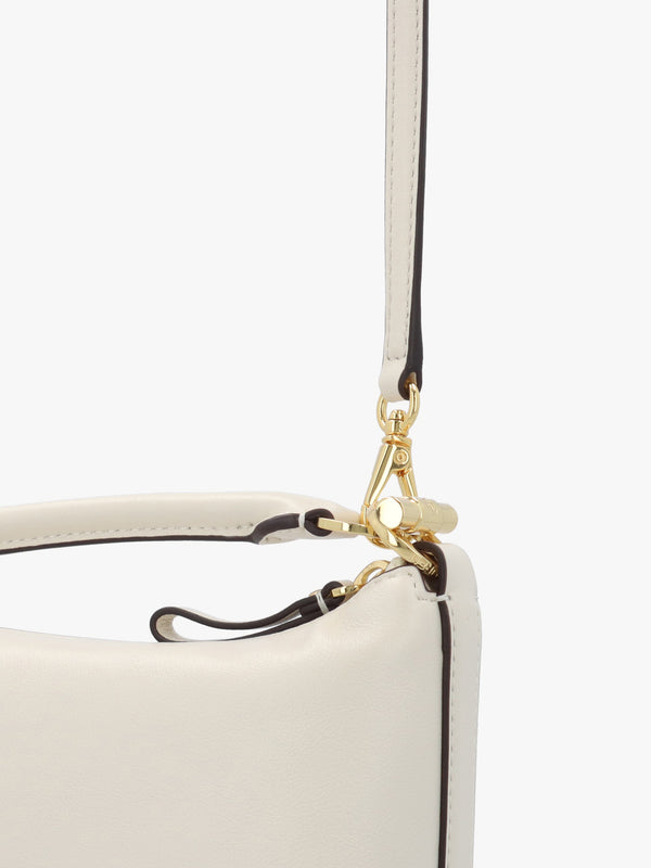 Blaike Mini Soft White Leather Shoulder Bag