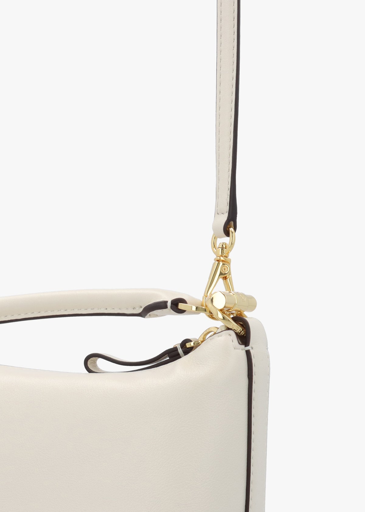 Blaike Mini Soft White Leather Shoulder Bag