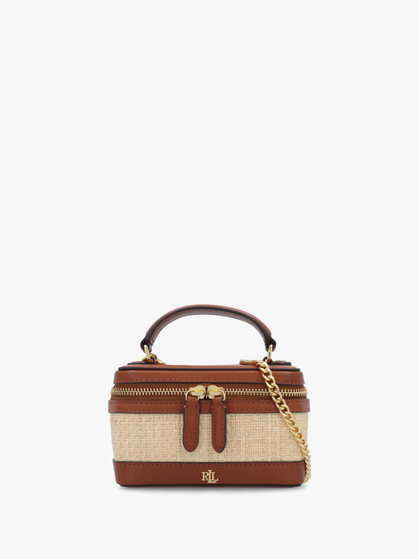 Hallee Small Raffia Natural Lauren Tan Cross-Body Bag
