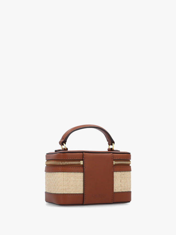 Hallee Small Raffia Natural Lauren Tan Cross-Body Bag