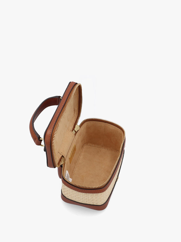 Hallee Small Raffia Natural Lauren Tan Cross-Body Bag