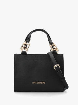 Black Pebbled Shopper Bag