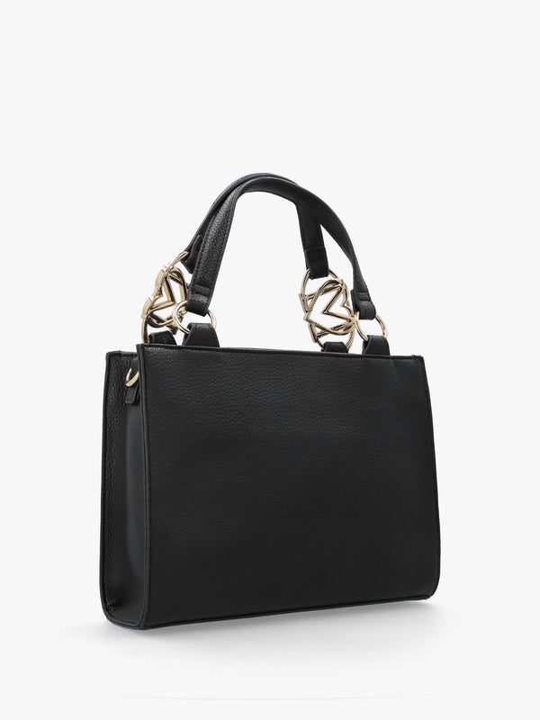 Black Pebbled Shopper Bag