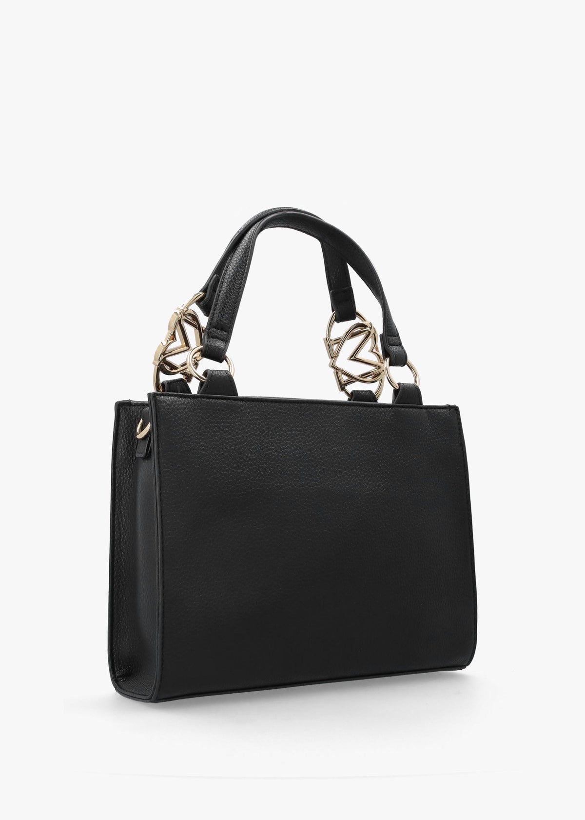 Black Pebbled Shopper Bag