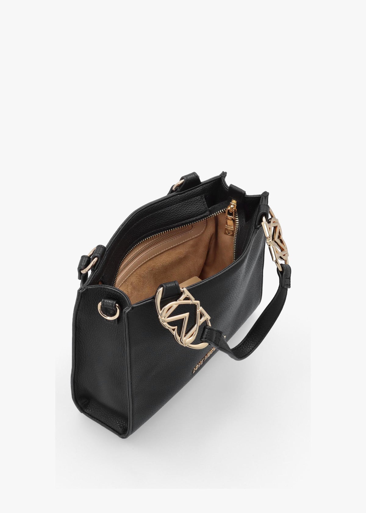 Black Pebbled Shopper Bag