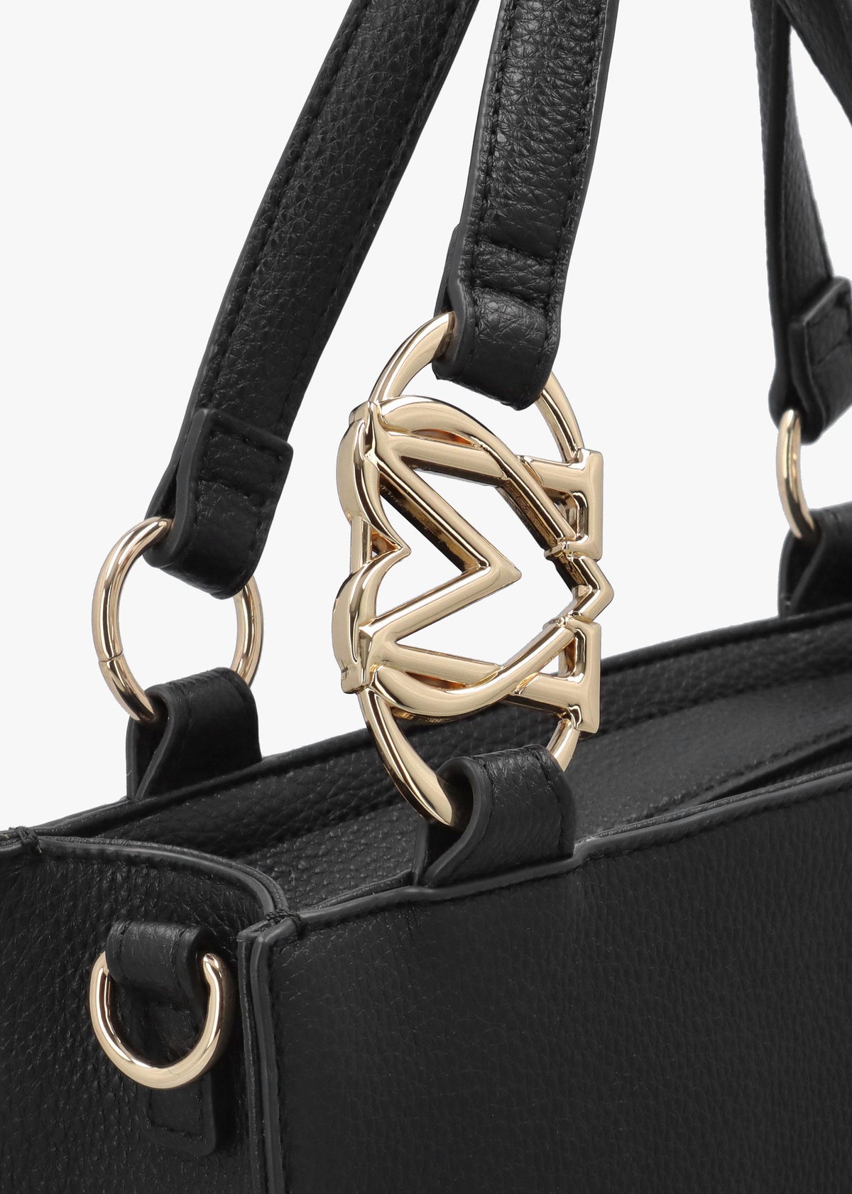 Black Pebbled Shopper Bag